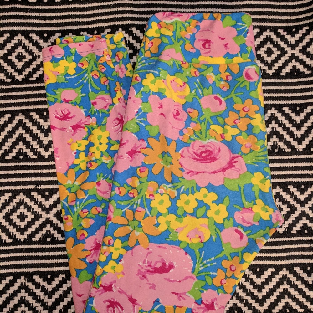 LuLaRoe Floral Leggins OS